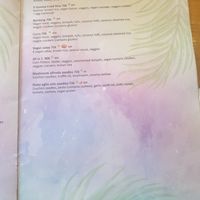 Menu at Beach Bowl in Legian