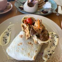 Breakfast burrito - a party in your mouth!  Great combination of flavours! at Beach Bowl in Legian