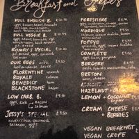 Breakfast and Crepes Menu at Romeo's Sugar Free Bakery in North London