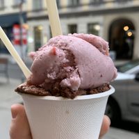 Strawberry with brownie  at Veganista Ice Cream IV in Vienna