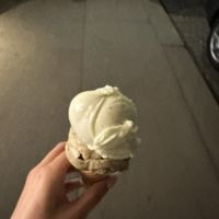 Basil and Pistachio and raspberry and chocolate ice cream  at Veganista Ice Cream IV in Vienna