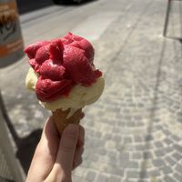 Raspberry and Kalamansi Sorbet (€ 5,80)  at Veganista Ice Cream IV in Vienna