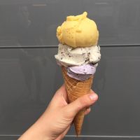 Passion fruit cookies and blueberry muffin at Veganista Ice Cream IV in Vienna