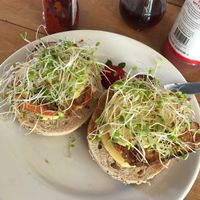 bagel Benedict. phenomenal  at Cafe Evolution in Florence