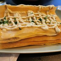 Mushrooms milhojas at El Enano Verde in Torremolinos