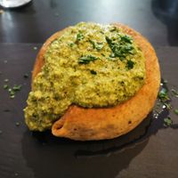 Pesto and cheese at El Enano Verde in Torremolinos