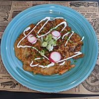 Kimchi pancake with wasabi mayo at El Enano Verde in Torremolinos