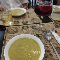 Avocado mango gazpacho at El Enano Verde in Torremolinos