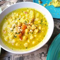Chickpea curry with peanut butter at El Enano Verde in Torremolinos