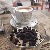 Coffee with Oreo and Lotus tiramisú at El Enano Verde in Torremolinos