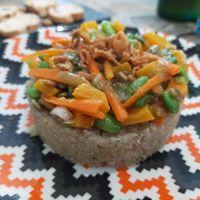 Quinoa, edamame and other veggies at El Enano Verde in Torremolinos