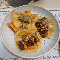 Japanese style meatball tacos at El Enano Verde in Torremolinos