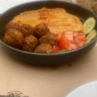 Falafels and hummus at El Enano Verde in Torremolinos