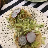 Sweet potato tacos - really good! at El Enano Verde in Torremolinos