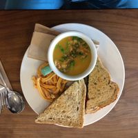 NY style sandwich and soup of the day at 387 Ormeau Road in Belfast