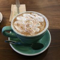 Oat hot choc with cream on top at 387 Ormeau Road in Belfast