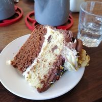 cookie dough cake slice at 387 Ormeau Road in Belfast