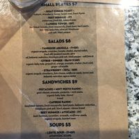 Menu! All clearly labeled  at Oromo Cafe in Chicago