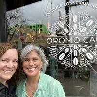 Lifelong friend  at Oromo Cafe in Chicago