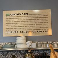 Sign  at Oromo Cafe in Chicago