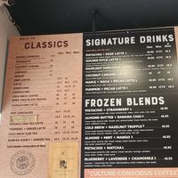 Drink menu (July 2026) at Oromo Cafe in Chicago