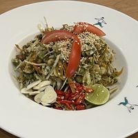 Burmese fermented tea leaf salad  at Broccoli Revolution - Central Embassy in Bangkok