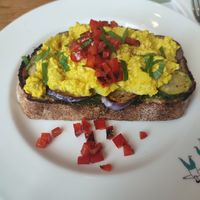 Tofu scramble with veg on toast at Broccoli Revolution - Central Embassy in Bangkok