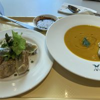 Gyoza & pumpkin soup   at Broccoli Revolution - Central Embassy in Bangkok