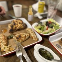 Sauces and food is amazing  at La Guapa Empanadas - Pinheiros in Sao Paulo