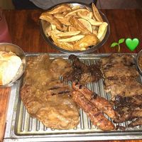 Parrilla con papas  at La Reverde Parrillita Vegana in Buenos Aires