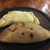 Ham & Cheese/ Carrot &? Empanadas at La Reverde Parrillita Vegana in Buenos Aires