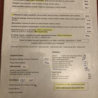 Carta at La Reverde Parrillita Vegana in Buenos Aires