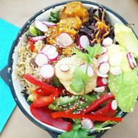 Vegan Buddha bowl  at Le Tandem in Biarritz