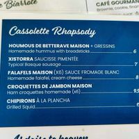 VEgan entrées at Le Tandem in Biarritz