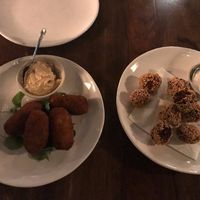 fried eggplants & beetroot falafel  at Daizy in Zurich
