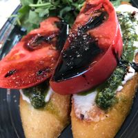 Bruschetta  at Cafe Gratitude in Beverly Hills