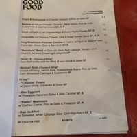 Menu at Bad Hombres in Darlinghurst