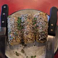 Corn with chipotle mayo and roasted seeds   at Bad Hombres in Darlinghurst