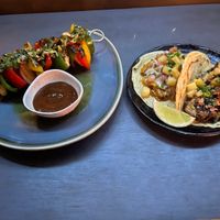 Veggie skewer & tacos  at Bad Hombres in Darlinghurst