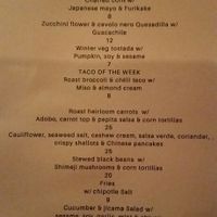 July 7th 2017 menu at Bad Hombres in Darlinghurst