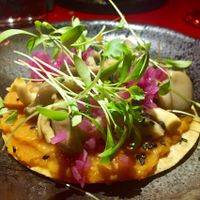 Mushroom tostada  at Bad Hombres in Darlinghurst