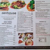 Zenhouse menu side A pt 1 at Zenhouse Vegetarian Yum Cha  in Adelaide
