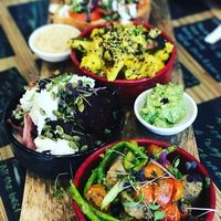 Vegan breakfast platter! at Luigi Delicatessen in Adelaide