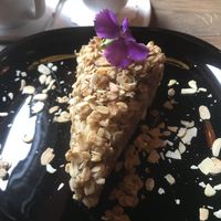 Vegan apple crumble at Pod Lampionami in Poznan