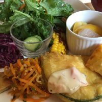 Set meal closeup at Sarasya Shinsen Chaen in Tokyo