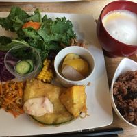 Set meal at Sarasya Shinsen Chaen in Tokyo