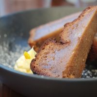Vegan Banana Bread with dairy free butter. at Cafe Diversity in Moreton Bay Region