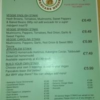Menu Savoury at Stakks Pancake House in Southampton