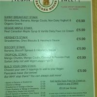 Menu Sweet at Stakks Pancake House in Southampton