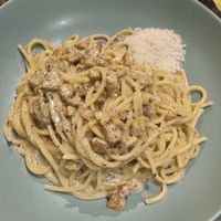 Carbonara tartufata at Nirvana in Florence